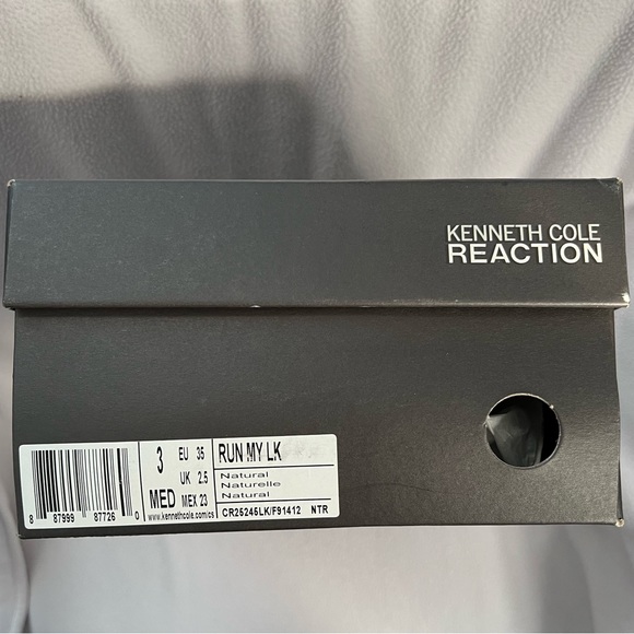 NIB Kenneth Cole Reaction Run My LK Wedge Girls Sandal Brown Natural Size 3 - Picture 8 of 9